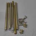 Briofox Gold Curtain Rods for Windows 48 To 84 Inch Heavy Duty Modern End Cap 1 Inch Curtain Rods Adjustable Decorative Drapery Rod for Home,Office,Apartment,Farmhouse