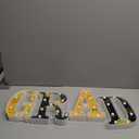 2 x 2026 Grad Light up Letters for Table, Graduation Party Decorations LED Marquee Grad Letter Lights Sign 8.7 Inches Black and Gold Graduation Centerpieces Ornaments, Batteries Not Included