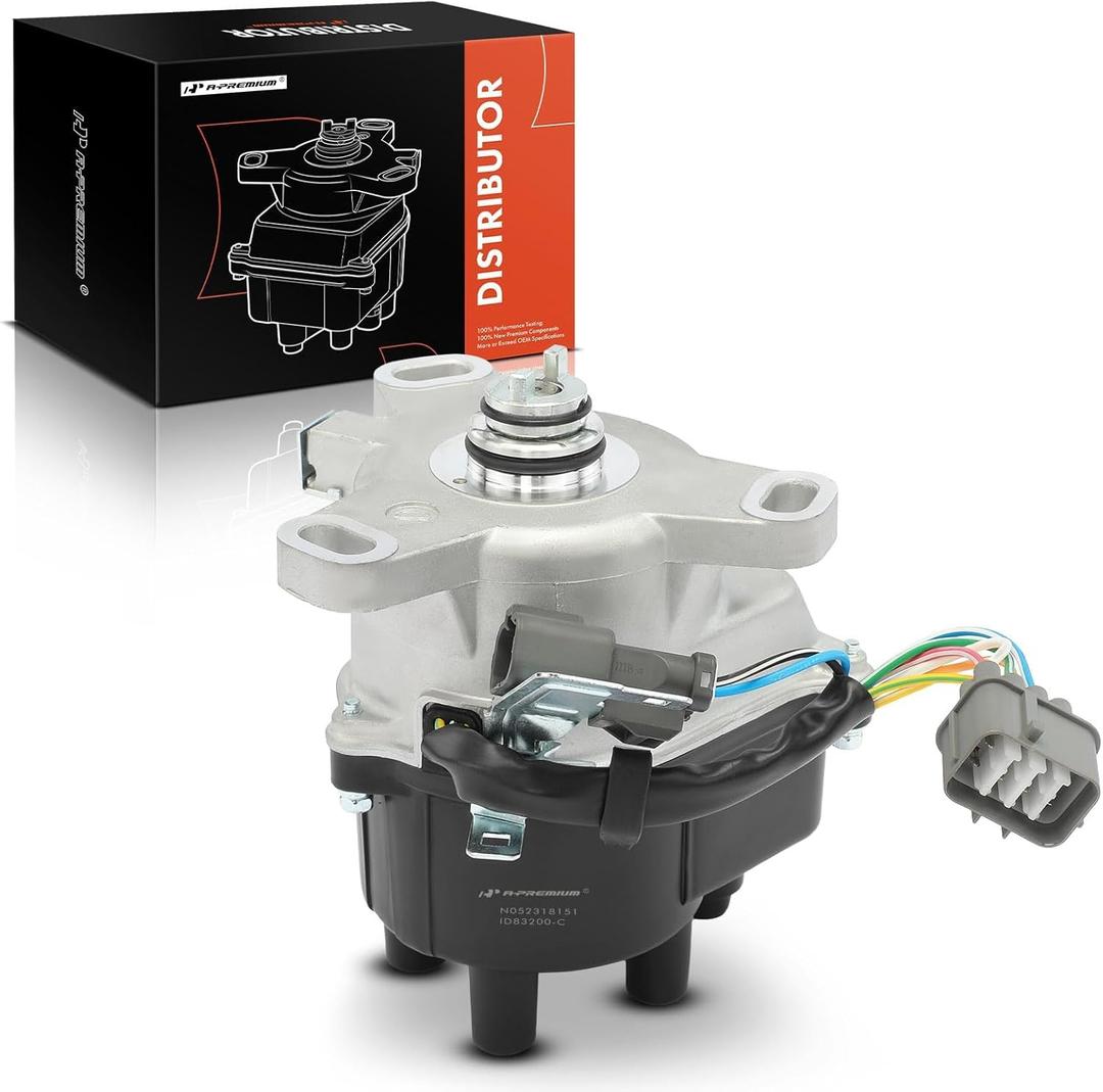 A-Premium Ignition Distributor with Module and Cap and Rotor Compatible with Honda Accord 1990-1991 2.2L
