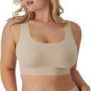 Bali Women's Comfort Revolution Easylite Wireless T-Shirt Bra, Pullover Wirefree T-Shirt Bra (XX-Large, Nude)