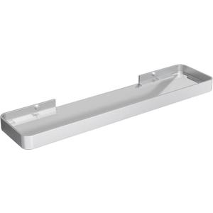 Danpoo 20 Inch Long Floating Shelf, Clear Tempered Glass Wall Shelf with Matte Silver Aluminum Frame - Spacious and Stylish Storage for Your Home