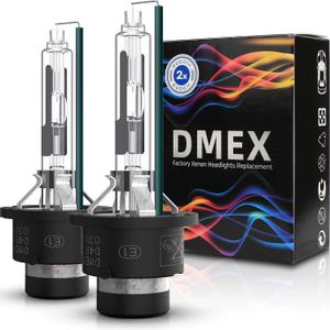 DMEX (Pair D4R 35W 4300K Xenon Headlight HID Bulbs Replacement 42406 66450 42406WX Car Headlamps(Not fit Halogen Headlight Assembly) (4300K Warm White)