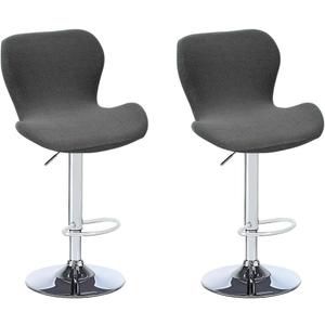 Stretch Counter Height Bar Stools Cover Set of 2, Jacquard Swivel Bar Chairs Cover Swivel Barstools Stretchable Slipcovers Dining Room Breakfast Chair Bar Chairs Protector Dark Grey