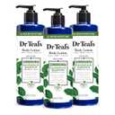 Dr Teal's 24 Hour Moisture+ Body Lotion, Eucalyptus & Spearmint & Essential Oils, 18 fl oz (Pack of 3)