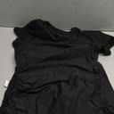 Missufeintl Women's Bodycon Ruched Short Sleeve T Shirt Midi Sundress Fitted Casual Dress, Black, M