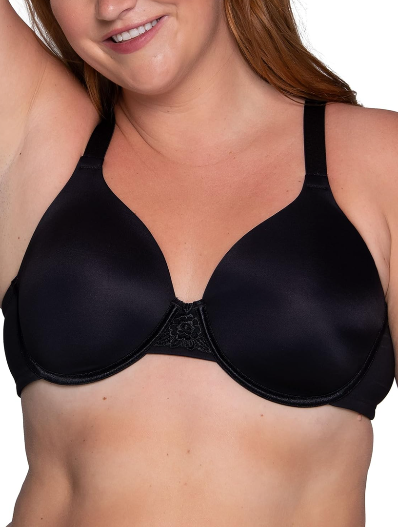 Vanity Fair Women's Full Figure Beauty Back Smoothing Bra, 4 Way Stretch Fabric, Lightly Lined Cups up to H 44B