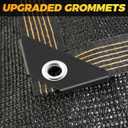 JOJOLEE 70% Sun Shade Cloth, 10x20FT Shade Net Mesh Tarp with Grommets, Black Sunblock Cover for Outdoor Patio Plants, Pergola, Greenhouse, Chicken Coop, Backyard, Balcony