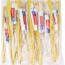 Disposable Toothbrushes with Toothpaste,200 Pack Yellow Hollow Individually Wrapped Disposable Travel Toothbrushes Kit in Bulk for Homeless,Nursing Home,Hotel,Charity