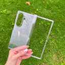 ioiFour for Samsung Galaxy Z Fold 7 Crystal Clear Case with Full Hinge Protection, Anti-Yellowing Acrylic Phone Cover, Precise Cutouts & Shockproof, Transparent Protective Hard Case (Fold 7)