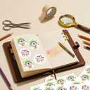 2 x 1008Pcs Happy First Day of School Stickers Rainbow Pencil Apple Self-Adhesive Sticker Decals for Back to School Scrapbook Envelope Decor 2 Style