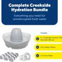 PetSafe Creekside Ceramic Pet Fountain, 60 Oz, Extra Filters