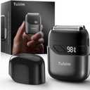 Electric Foil Shaver for Men: Portable Electric Razor for Beard/Face - 3 Floating Blade LED Display USB-C Fast Rechargeable - IPX7 Waterproof