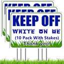 2 x 10 Pack 18 x 12 Inches White-Corrugated-Plastic-Yard-Sign-with-Stakes for Birthday, Real Estate Garage Sale Signs, Rent, Guidepost Decorations, Christmas
