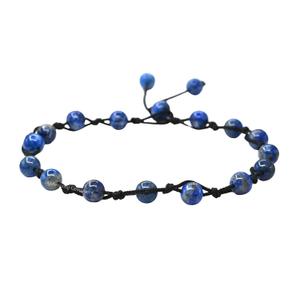Amazing Gemstone Lapis Lazuli Anklet Ankle Bracelets for Women - Waterproof Beaded Healing Crystal Anklets, Plus Size Chakra Gemstone Bead Anklet (Stretchy Adjustable - Hand Knotted)