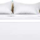 TEXAS LINEN CO. 100% Egyptian Cotton Queen Sheets Set - Luxury 1500 Series Couture Comfortin' Collection Egyptian Cotton Sheets Queen Size Bed Set (4 PC, White), 17" Deep Pocket, Hotel Bedding Set