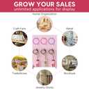 2Pcs Peg Board Display Stand with 15 Hooks, Tabletop Rack for Craft Shows, Jewelry Selling & Vendor Events, Portable Keychain Display for Accessories, Retail Stores & Boutiques, 17 * 13Inch