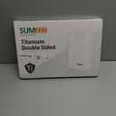 Titanium Cutting Board Double Sided Food Grade, Pure Titanium/PP for Kitchen, Cutting Board Easy to Clean[15.5*10.5+12*8.5] (Silver)