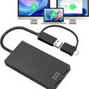 Minthouz HDMI Splitter for Dual Monitors, Universal Video Graphics Adapter for Thunderbolt 5/4/3, USB 4, USB-A/C, Mac and Windows, USB-C to 4K@30Hz &1080p@60Hz HDMI Extender for Windows & MacBook
