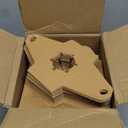 qiqee 100pcs Cupcake Containers Individual Brown Cupcake Holders Disposable Kraft Single Cupcake Boxes with Window 3.7" 3.7"*4.5" Cupcake Boxes