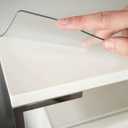 Clear Table Protector, USA Made, Safe, 14 x 36 Inch, 2mm Thick Ultra Smooth Vinyl, Plastic Clear Table Pad for Makeup Table, Table Cover for Bedroom Dresser (Crystal)