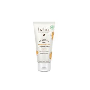Babo Botanicals Sensitive Baby Fragrance-Free Diaper Cream - 25% Natural Zinc Oxide - Calendula, Shea & Cocoa Butter - EWG Verified - Vegan- From birth on (3 Ounce (Pack of 1))
