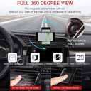 1797 Car Phone Holder Mount Compatible with Honda Civic Accessories Hatchback Type R Coupe 2021 2020 2019 2018 2017 2016 Magnetic Car Cradle Dashboard Navigation Black