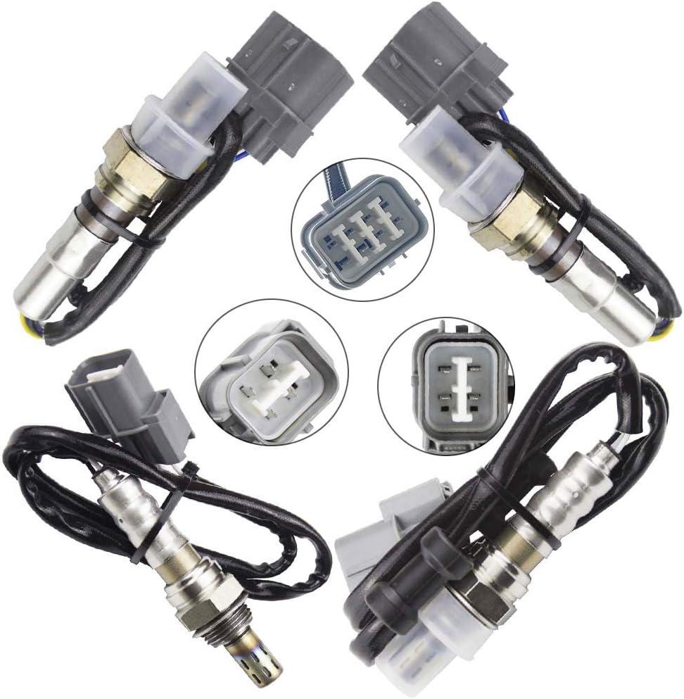 4X Oxygen Sensor 1 & 2 for 2005-2008 Acura RL 3.5L; 2006-2008 Honda Ridgeline 3.5L; 2004-2007 Saturn Vue 3.5L Upper + Lower