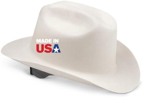 Jackson Safety Cowboy Hard Hat - Non-Vented, Full Brim, 4-Point Ratchet Suspension Safety Helmet for Men & Women - ANSI Z89.1 Class E & OSHA Compliant - Made in USA