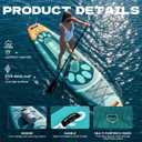 SOLAVERO 11'6" Inflatable Stand Up Paddle Board for All Skill Levels
35” Extra Wide SUP with Non-Slip EVA Pad, Complete Accessories, Paddleboard for Youth & Adult,for Fishing, Surfing & Yoga