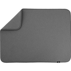 Key & Castle Microfiber Dish Drying Mat 16 in x 18 in, Gray