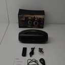 iHome Bluetooth Speaker Boombox with FM Radio, Color Changing Lights and Remote Control, Splash-Proof Wireless Speaker is Portable and Rechargeable (iBT920B.EXv24)