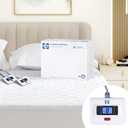 Sealy Heated Mattress Pad Queen Size, Luxury Quilted Electric Bed Warmer with Dual Controller 10 Heat Settings & Auto Off 1-12 Hours | Fit Up to 17" Deep Pocket | ETL Certified | Machine Washable