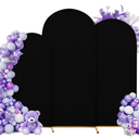SUKAIKEQA 3Piece Arch Cover Bundle – 7.2FT, 6.6FT & 6FT Stretch Spandex Backdrop Set – Wedding, Birthday & Photo Booth Arch Covers for Every Event