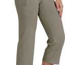 Willit Women's Yoga Capris Pants High Waist Leggings Crop Straight Leg Athletic Exercise Workout Capris, Size S