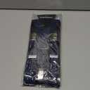 2 x Trilece Navy Blue Suspenders for Boys Kids Girls and Toddlers Baby - Adjustable Elastic 1 inch Wide Y Shape Suspender Strong Clips(5 Months to 6 Years, Navy Blue)