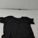 Hanes Women's Shirts, Slub Cotton Shirred V-Neck Tee, Cotton T-Shirts for Women, Womens Tee Shirts (XX-Large, Black)