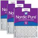 Nordic Pure 12x25x2 Pleated MERV 8 Air Filters 3 Pack