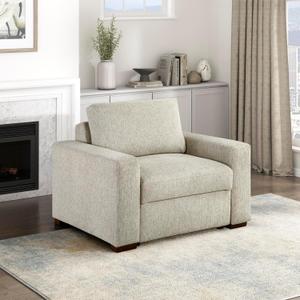 Lexicon 47 Inch Sectional Couches for Living Room-Modular Sectional Sofa, Single Sofa Chair, Removable Back Cushion Cover, High Density Foam, Pocket Coil Seating, 1 Seater Chair, Microfiber Sand