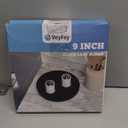 Turntable Vanity Tray 9 Inch for Perfume Candle, Bamboo Kitchen Sink Countertop Organizer for Keep Glass, Sponge and Soap Bathroom Countertop Organizer Black (9" x 9" x 1.5")