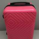 Amazon Basics 21" Hardside Carry-On Luggage with TSA Lock, Expandable, Scratch-Resistant Geometric Surface, Organized Interior, 4 Multi-directional Spinner Wheels, Pink