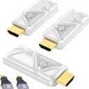 Wireless HDMI Transmitter and 2 Receivers, Dual Display HDMI Wireless Extender Kit Sync to 2 Screens, 5G/328FT/1080P Plug & Play for Simultaneous Audio/Video on TVs/Projectors/Monitors