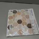 Hexagon Tiles Peel and Stick Backsplash for Kitchen, 10-Sheet Stick on Tiles Kitchen Backsplash, Pink 3D Peel and Stick Wall Tile12''12''