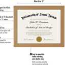 Americanflat 8.5x11 Diploma Frame with Shatter-Resistant Glass - Document Frames with Engineered Wood - Legacy Collection - Certificate Frame for Tabletop and Wall Display - Dark Oak