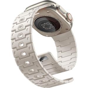 Bandletic Magnetic Silicone Watchband Compatible with Apple Watch Bands for Men 44mm 45mm 46mm 49mm 42mm Women, Sport Strong Magnets Strap for iWatch Series 3 2 1