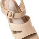 Flat Sandals for Women Dressy - Apricot Summer Comfortable Walking Casual Arch Support Ankle Strap Open Toe Slip on Womens Flats Sandal Size 10