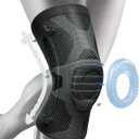 NEENCA Professional Knee Brace for Pain Relief, Medical Knee Compression Sleeve, Knee Support with Horizontal Knit Tech for Meniscus Tear, ACL, Arthritis, Joint Pain, Runner, Workout- FSA/HSA APPROVED (X-Large, Upgraded Version - Black)