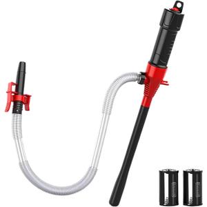 SEDY Electric Hand Pump, Portable Battery Powered Transfer Pump, Multi-Use Siphon Liquid Extractor for Gasoline, Diesel, Fuel, and Water Transfer