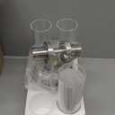 Wall Sconces Set of Two, Hardwired Brushed Nickel Bathroom Sconces Wall Lighting with Clear Glass, Modern Sconces Wall Decor Set of 2 Bathroom Light Fixtures for Mirror Hallway (Bulbs Not Included)