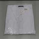 OUKODS Womens Button Down Shirt Dresses Cotton Button Up Tunics Long Sleeve Solid High Low Blouse Waist Up Dress, White, Small