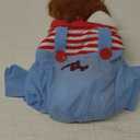 Pet Deadly Doll Dog Costume for Dogs and Cat, Pet Hallowen Cosplay Costume with Knife, Funny Scary Dog Clothes Party for Small Medium Large Dogs